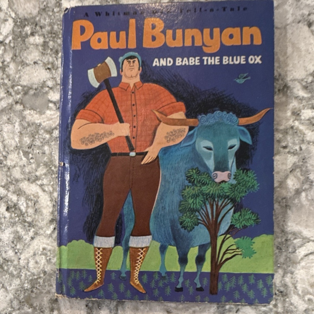 Vintage‎ Children's 1967 Paul Bunyan Illustrated Book Art Seiden Daphne Hogstrom